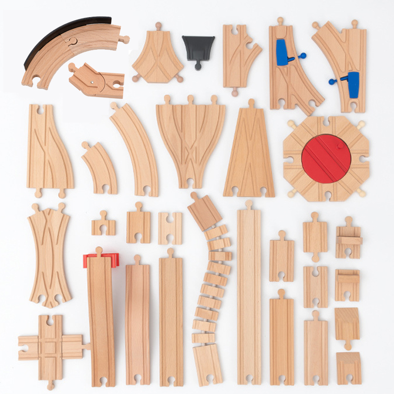 Hot Wheels Car Track Sets - Neue Holzschienen-Zubehörteile aus Buchenholz, Passend für