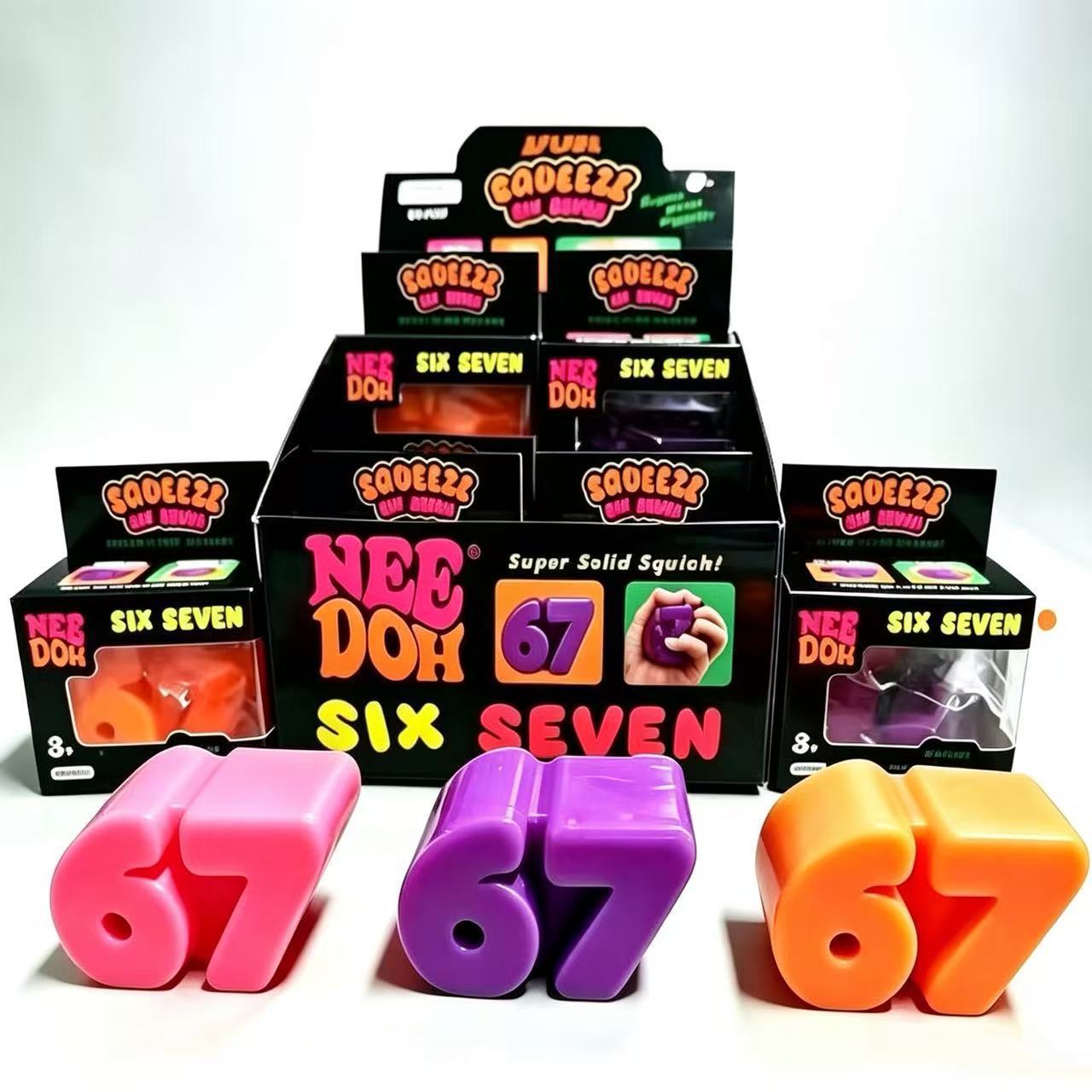 Model Kit Eva - Sechs-Sieben-Zahlen TPR Squishy Spielzeug-Set – Superweich,