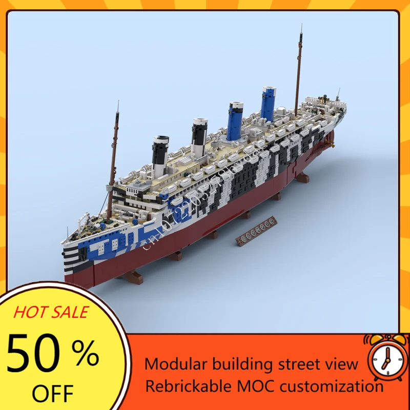 Model Kit Titanic - 10615PCS MOC HMT Olympus Titanic Custom