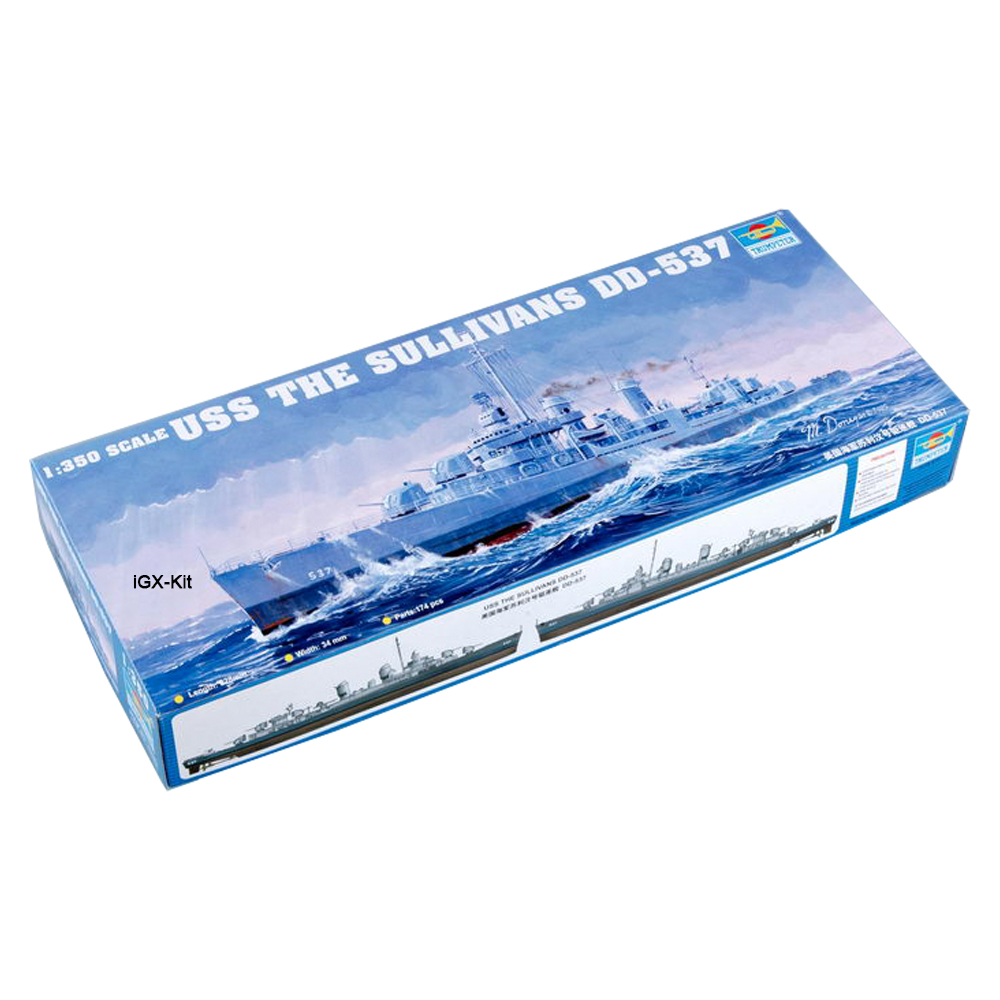 Model Kit Uss Iowa - Trumpeter 05304 USS DD537 DD-537 im