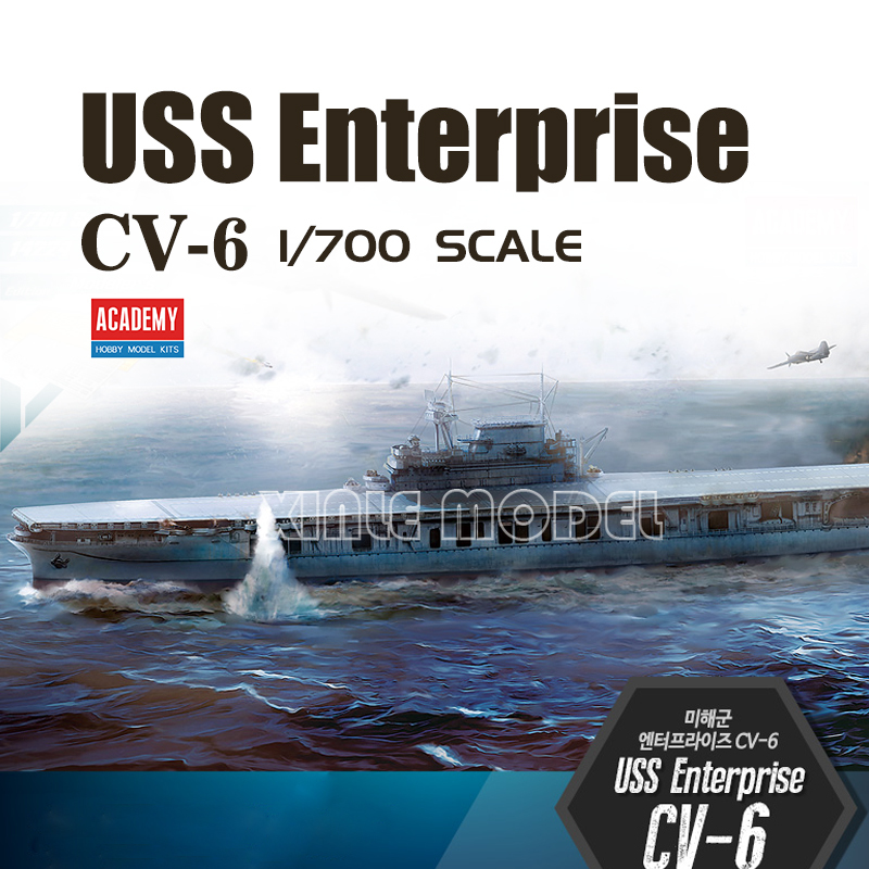 Model Kit Uss Enterprise - Academy 14224 USS Enterprise CV6 Mit
