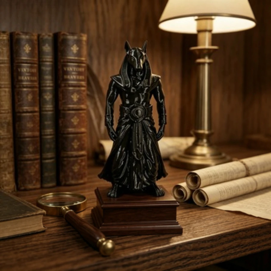 Model Kit Anubis - 3D-Gedruckte Stehende Anubis-Statue Altägyptische Schakalgott-Figur Desktop-Altar-Dekoration