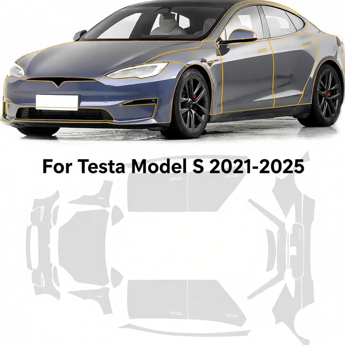 Paint Model Kit - 8,5 Mil TPU Stoßstangen-Lackschutzfolie für Tesla