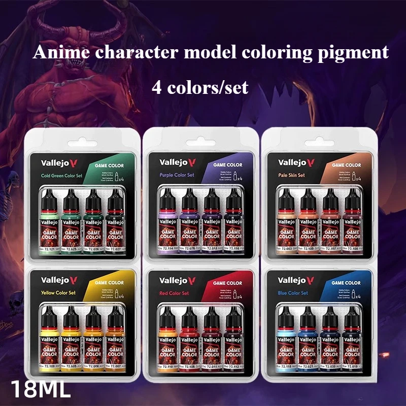 Paint Model Kit - 18 m/Flasche, 4 Farben/Set, umweltfreundlich, wasserbasiertes