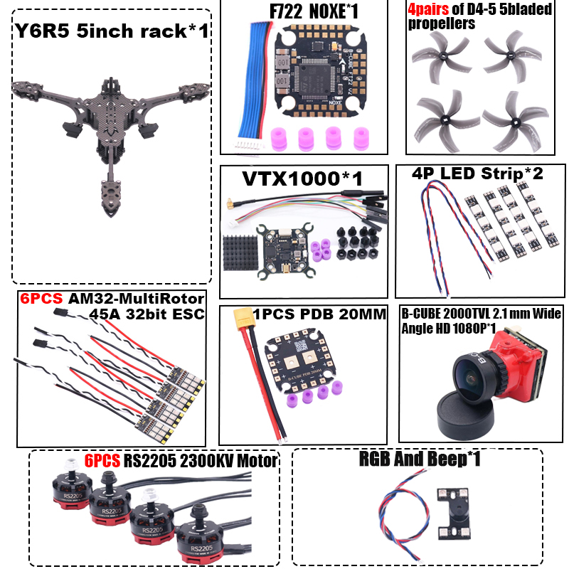 B-CUBE Y6R5 5-Zoll FPV Drohnen – Model Kit Eva Bewertung und Preis